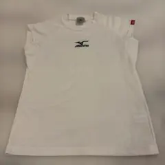 MIZUNO 여성용 슬리브리스 셔츠 화이트 사이즈 M