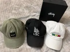HUF Stussy LACOSTE キャップ3点 箱付