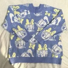 ディズニー 長袖ニット セーター ドナルド&デイジー