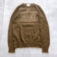 極美品✨ Max Mara 白タグ Mロゴ モヘアウールニット キャメルブラウン
