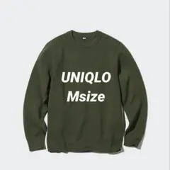 UNIQLO ユニクロ ウォッシャブルミラノリブクルーネックセーター オリーブ