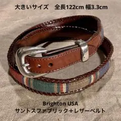 Brighton USA ファブリック＋レザーベルト　肉厚ヘビー　大きいサイズのサムネイル