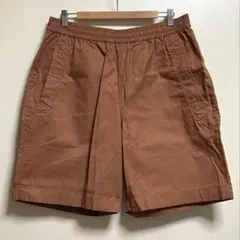 ユニクロU イージーワイドフィットショートパンツ ブラウン系 L