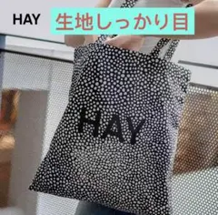 英字タグ　HAY ドット柄 トートバッグ　ヘイ 厚手