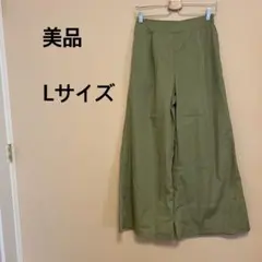 【美品】レディース/ワイドパンツ/イージーパンツ/カーキ/無地