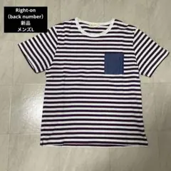 BACK NUMBER Right-on メンズL ボーダー　Tシャツ　新品