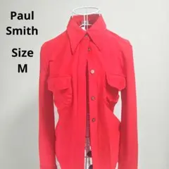 【人気⭐Paul Smith woman】赤　長袖ブラウス　サイズM