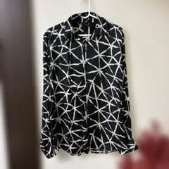 ZARA 長袖シャツ Sサイズ 黒白ストライプ