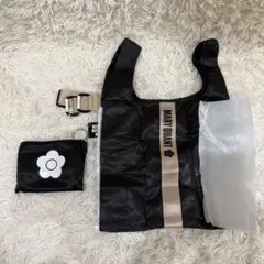 【極美品】MARY QUANT エコバッグ ブラック　マリークァント