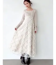 RESEXXY ドッキングニットフレアワンピース