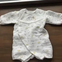 ホワイト キルティングロンパース 動物柄