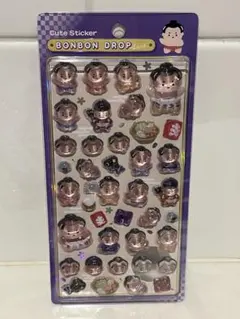 相撲 ボンボンドロップシール　和柄　おすもうさん