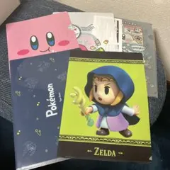 星のカービィ　ポケモン ゼルダの伝説 キャラクター　クリアファイルセット