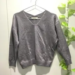 TORRAZZO DONNA グレー Vネックセーター ニット　トップス