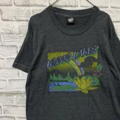 USA製90sヴィンテージTシャツ！シングルステッチグレー古着L0522