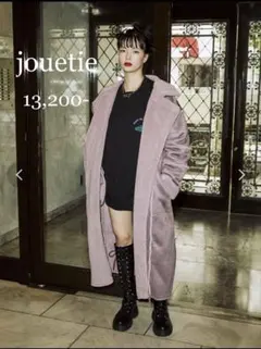 jouetie エコムートンライダースロングコート ムートン