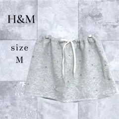 【新品タグ付】H&M ビジュー付 スウェットミニスカート M ラインストーン