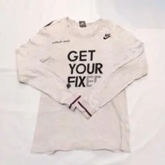【NIKE】ナイキ 長袖Tシャツ ロンT グレー Mサイズ ビッグプリントのサムネイル