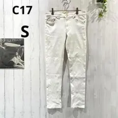 [シーセブンティーン] C17スキニーデニムパンツ ホワイト 白 CW226 Sのサムネイル