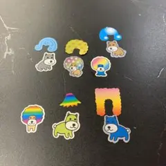 アフロ犬　シール　フレークシール　平成　おすそわけ