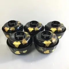 山中漆器 金彩 蓋付椀 汁椀 5客 酢谷 喜八工房 - メルカリ
