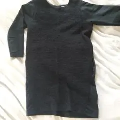 アダムエロペ クアトロ 黒 38 ワンピースチュニック 薄手 あたたかい！