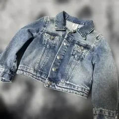 H&M デニムジャケット 90 女の子 Gジャン ハートボタン