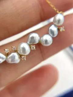 hima ジェムパレス 22K ハートシェイプ パールネックレス - メルカリ
