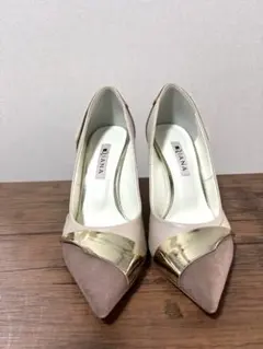 ♥️DIANA♥️異素材&カラーブロッキング★美人顔パンプス 23.5cm