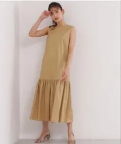 FRAY I.D 2wayニットコンビコットンボイルワンピース ベージュ - メルカリ