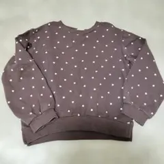 ハート柄ブラウントレーナー