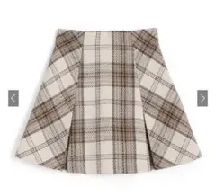 GRL インパン裏地付きチェック柄プリーツスカート tu963 アイボリー
