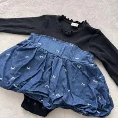 【petit main】長袖ロンパース　80cm