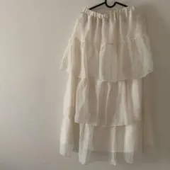 ホワイト ティアードスカートのサムネイル
