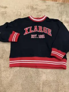 XLARGE KIDS トレーナー 100cm ネイビー/レッド