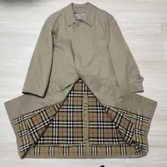 ヴィンテージ バーバリー　ステンカラーロング丈　ノバチェック　ライナー　2way