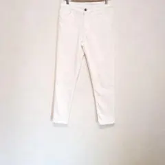COMME CA ISM コムサイズム　ホワイト デニム ストレッチ パンツ M