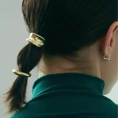 ヘアアクセサリー ポニーフック まとめ髪 春 夏 ポニーテール ゴールド