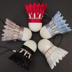 シャトルキーホルダー 5個セット バドミントン　シャトルチャーム