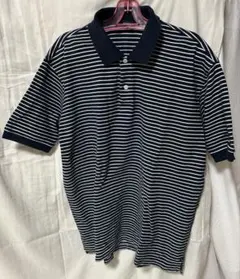 90s' OLD UNIQLO メンズボーダーポロシャツXL