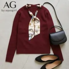 J963@ 新品タグ付き AG by aquagirl リブニットトップス S