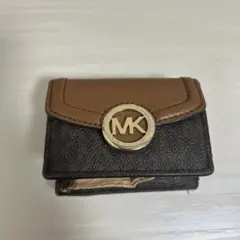 MICHAEL KORS 三つ折り財布 ブラウン/ブラック