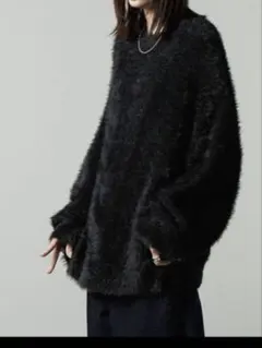 【Alfred Alex】オーバーサイズシャギーニット　サイズMのサムネイル