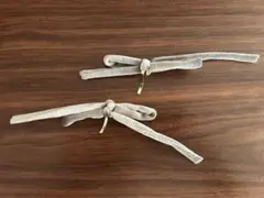 GOLDY ヘアカフ ヘアピン ベロアリボン グレー