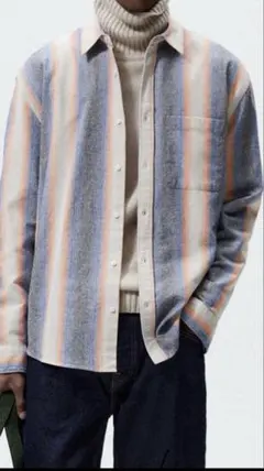 美品 ZARA ストライプシャツ