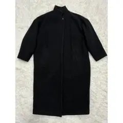 【美品✨】ミズイロインド スタンドカラー ロングコート ウール ブラック
