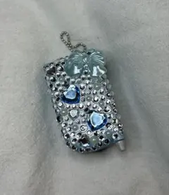 なつかしのガラケーマスコットプラス　ライトブルー　デコ