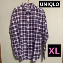 UNIQLO チェック柄 長袖シャツ XL