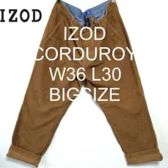 W36 L30 IZOD アイゾッド ビッグ コーデュロイ パンツ