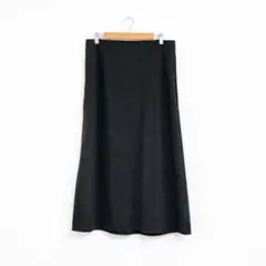 【未使用】UNIQLO◆ウール調フレアスカート◆ウエストゴムダークグレー◆XXL